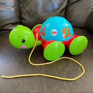 Fisher Price Mattel Baby Learning Numbers Cute Turtle Pull Toy